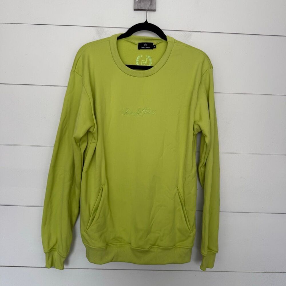 Lonely Ghost Adult Medium Green Pullover Logo Sweatshirt